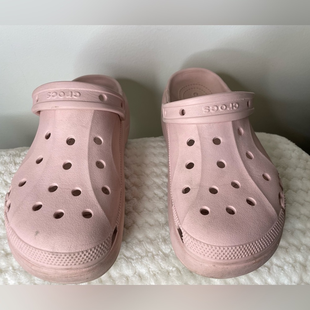 CROCS Baya Platform Clog Sandals in Light Pink size 9 - Picture 3 of 8